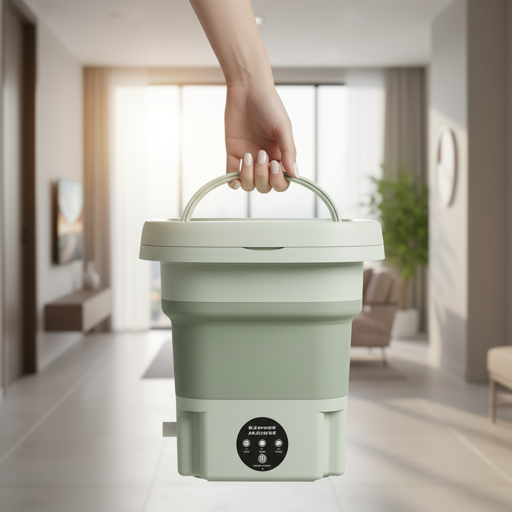 AquaFold Pro™ – Foldable Portable Washing Machine