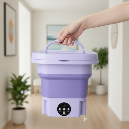 AquaFold Pro™ – Foldable Portable Washing Machine