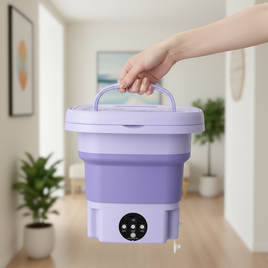 AquaFold Pro™ – Foldable Portable Washing Machine