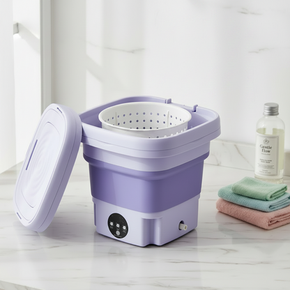 AquaFold Pro™ – Foldable Portable Washing Machine